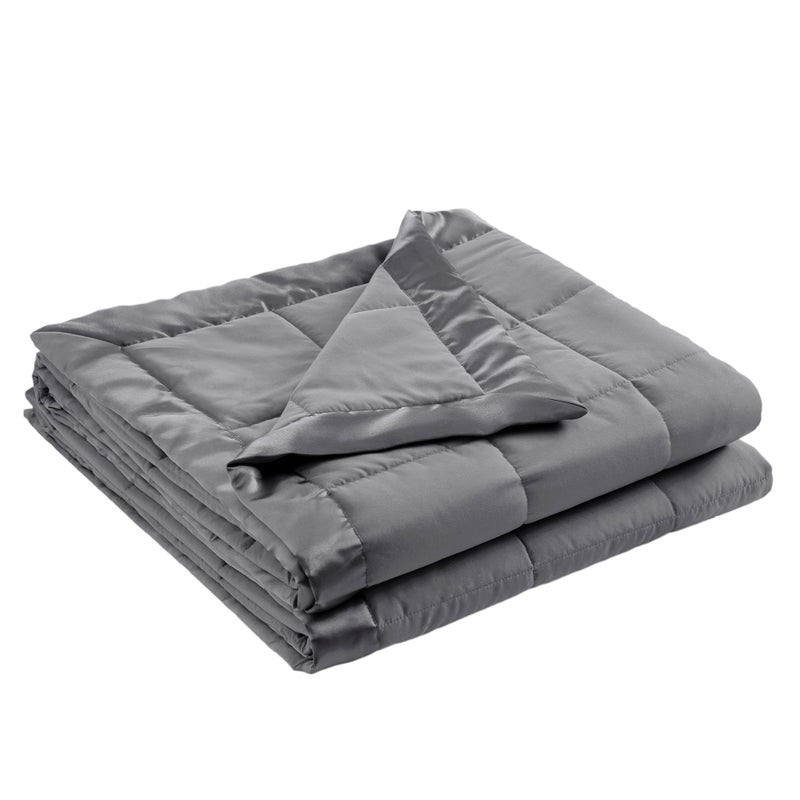 Madison Park Windom Down Alternative Blanket, Premium 3M Scotchgard Moisture Wicking Treatment, Lightweight and Soft Bed Cover For All Season, Satin Trim, Charcoal Twin - Image 1